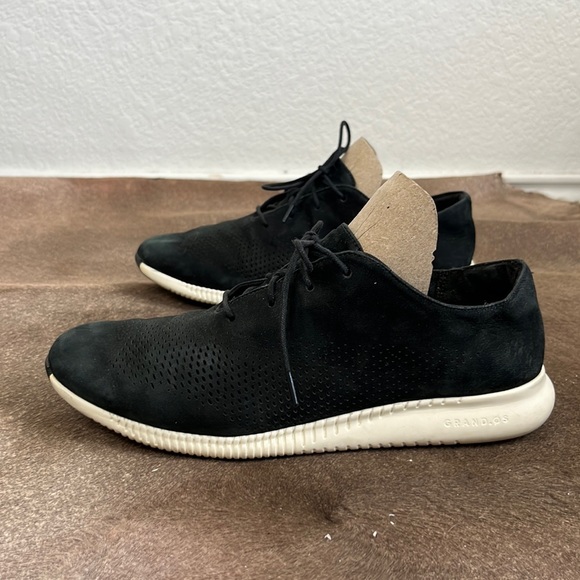 Cole Haan 2.ZERØGRAND Lined Laser Suede Wingtip Sneaker Oxfords - Picture 1 of 8